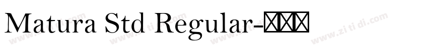 Matura Std Regular字体转换